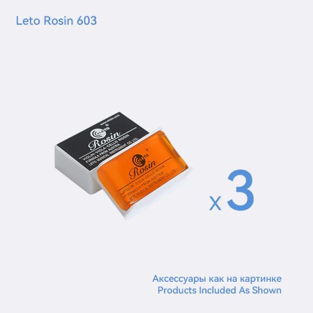 Peças Leto 603 Rosin para Violino, Viola e Violoncelo - Acessórios Essenciais para Instrumentos de Corda com Arco