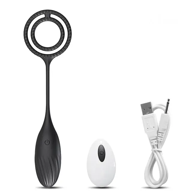 Anel Peniano Vibratório e Plug Anal para Clímax Explosivos - Silicone Premium