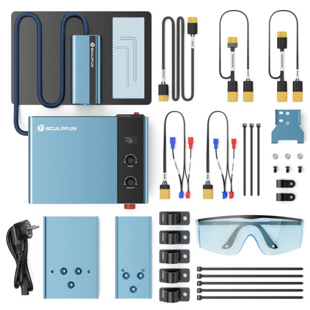 SCULPFUN IR20 Kit Módulo Laser Fibra 20W 1064nm para Corte e Gravação de Metal