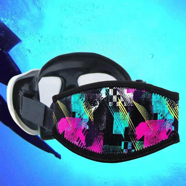 Máscara de Mergulho e Snorkel com Strap Impermeável e Bordas Costuradas - Acessório Durável para Esportes Aquáticos 7.9x3.5 polegadas