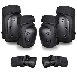 Joelheiras para adultos, protetores de pulso, conjunto de engrenagens protetoras, multi esportes, skate, patinação, ciclismo, 6 peças - Image 1