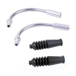 Macarrão de freio em alumínio para bicicleta, tubo curvo, guia de cabo, cabeça de borracha, mangueira de freio, peças de bicicleta, acessório mtb - Image 2