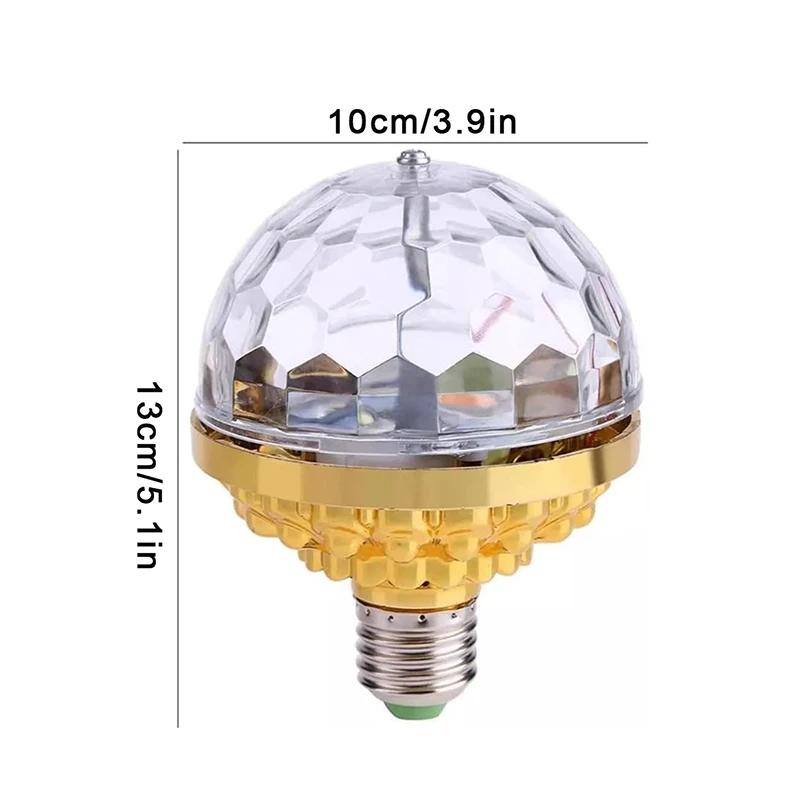 E27 mini bola mágica rotativa luz rgb lâmpada de projeção festa dj bola discoteca luz para festa em casa ktv bar palco iluminação casamento - Image 1