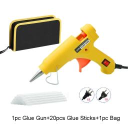 LiTuiLi Hot Melt Pistola de Cola com Saco Mini Household DIY Guns, Thermo Ferramenta de Reparação Elétrica, Uso com 7mm Glue Sticks, 20Pcs - Image 1
