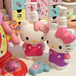 Anime Hello Kitty Sanrio Saboneteira, Gel de Banho Kawaii, Prato Desinfetante para as Mãos, Grande Capacidade, Frasco Dividido, Armazenamento de Líquidos - Image 3