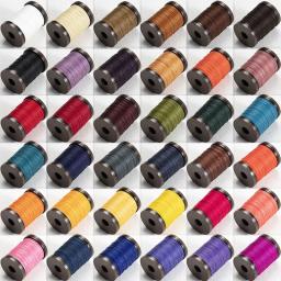 Couro artesanal Sewing Wax Thread, poliéster corda trançada, de alta resistência para pulseiras, Decore Round Encerado Threads, 0.4-0.8mm - Image 1