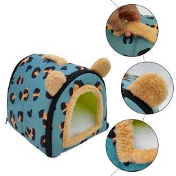 Cama de ratos para animais de estimação fechada, ninho aconchegante de inverno, casa caverna pequena e fechada para cobaias e ouriços, cama confortável e quente - Image 5