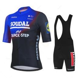 Lidl soudal passo rápido verão bicicleta camisa mtb manga curta conjunto de ciclismo shorts conjunto mtb ropa ciclismo camisas maillot - Image 4
