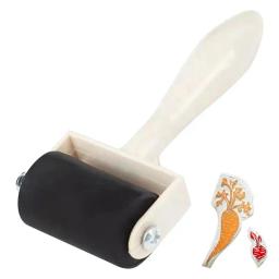 Tinta De Borracha E Ferramentas De Estampagem, Brayer De Rolo, Projetos De Artesanato De Impressão, Preto - Image 1