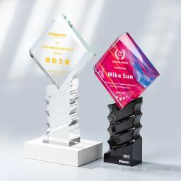 High-end cristal personalização prêmio, excelente prêmio reconhecimento empregado, medalha de vidro, impressão a cores, decoração home troféu - Image 5