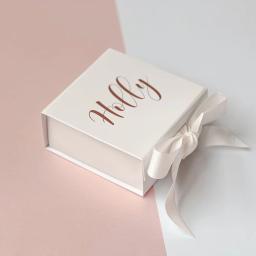 Caixa de presente personalizada, caixa vazia, caixa de presente do aniversário, presente da proposta da dama de honra, obrigado caixa de presente da dama de honra, presente da dama de honra se - Image 1