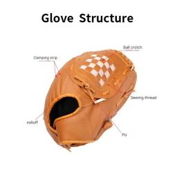 Luva de beisebol de couro PU para treinamento, luvas rebatidas, equipamentos de prática, esporte ao ar livre, 10.5in, 1pc - Image 2