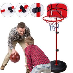 Mini cesta de basquete com bola e bomba portátil cesta de basquete conjunto indoor ao ar livre jogar para crianças - Image 3