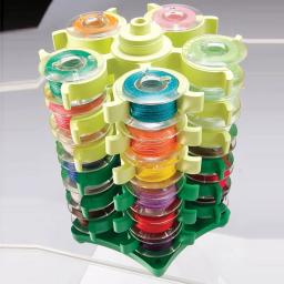 Bobinas de costura Tower Storage Clips Suporte para 30 Thread Spool Braçadeiras de suporte plástico Organizador Máquina de costura DIY Ferramenta de bordado - Image 4