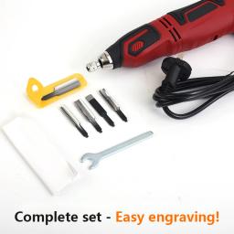 Máquina de gravura para madeira, Faca de escultura elétrica, Pequena esculpida, DIY ferramentas elétricas para escultura de raiz, carpintaria, 220V, 60W - Image 4