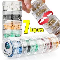 Multicamadas portátil acrílico transparente jóias organizador caixa de armazenamento maquiagem mini rack rotativa requintado exibição capa vitrine - Image 1