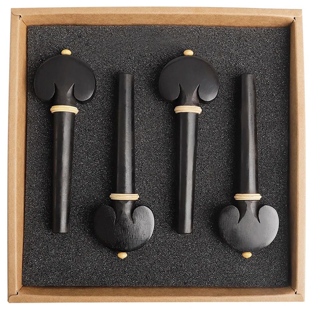 IRIN-Violoncelo De Madeira Maciça Pegs, Ebony Tuning Shaft, Acessórios De Instrumentos Musicais De Cordas, Reparação De Violino, Ferramentas De Manutenção, Peças, 4pcs - Image 1