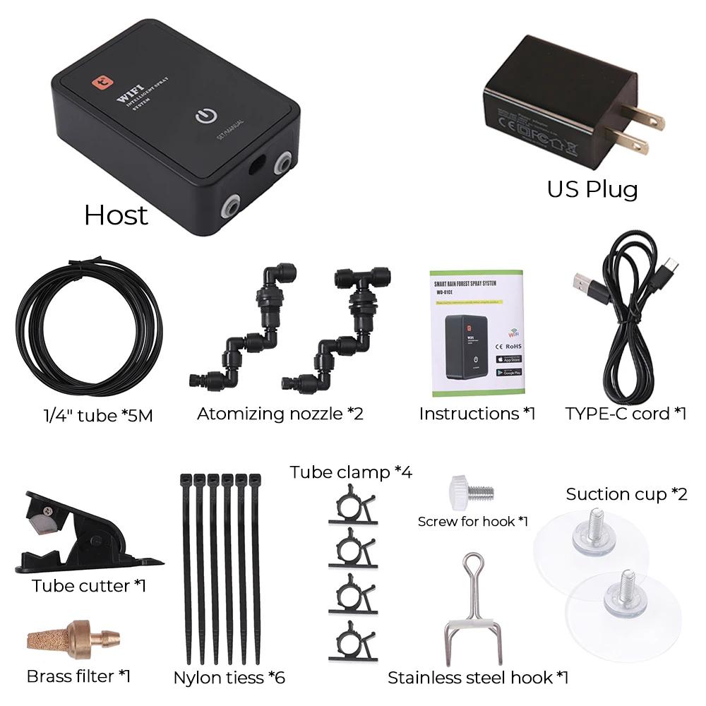 Inteligente Reptile Spray Umidificador WiFi APP Controle Automático Névoa Rainforest Timing Spray System Kit Irrigação Temporizador - Image 1