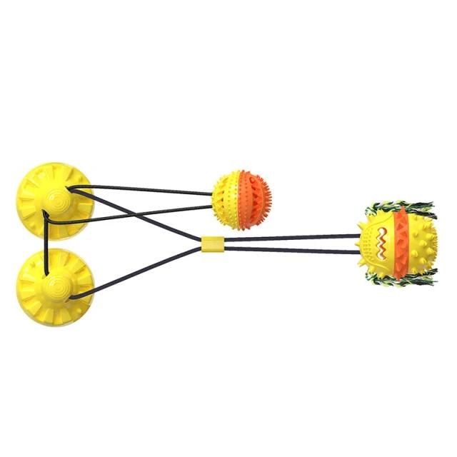 Brinquedo Resistente para Cães: Bola TPR para Mastigar e Puxar - Ideal para Filhotes e Cães Grandes