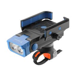 Multifuncional 3-em-1 luz dianteira da bicicleta suporte do telefone móvel chifre elétrico 1600mah farol da bicicleta lanterna acessórios da bicicleta - Image 6
