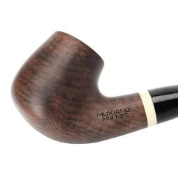 MUXIANG-Handmade Ébano Bent Stem Madeira para Fumar, Cachimbo, Filtro de Carvão Ativado, 10 Pipe Acessórios De Limpeza, - Image 5