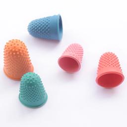 Mão Costura Finger Protector, Contando Craft Cone, Bordado dedal De Borracha, Resistente a Alta Temperatura, Finger Covers, 5Pcs - Image 6