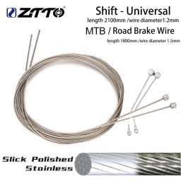 Ztto mtb fio de freio da bicicleta estrada freio sllick polido linha aço inoxidável engrenagem fixa mudança engrenagem shifter cabo núcleo fio interno - Image 1
