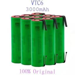 100% original. 18650. Bateria de lítio recarregável VTC6 para soldagem, potência 10C, descarga alta 30A, 3,7V, 3000mAh.. - Image 5