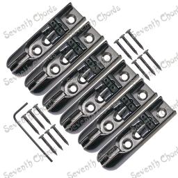 Um conjunto de 6 peças de sela de ponte individual única de 3 cores para baixo de 6 cordas (DZQQ-2K6X) - Image 4