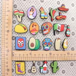 Estilo mexicano Encantos de Sapato, Chapéu De Cowboy, Acessórios Chicken Tacos, Fivela De Sapatos PVC, Pulseiras Fit, Presente de Aniversário, Nova Chegada, 1Pc - Image 5