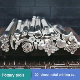 Conjunto de ferramentas de impressão para DIY, textura cerâmica, ferramentas manuais, textura barroca criativa, ferramentas de impressão argila, 20PCs - Image 1