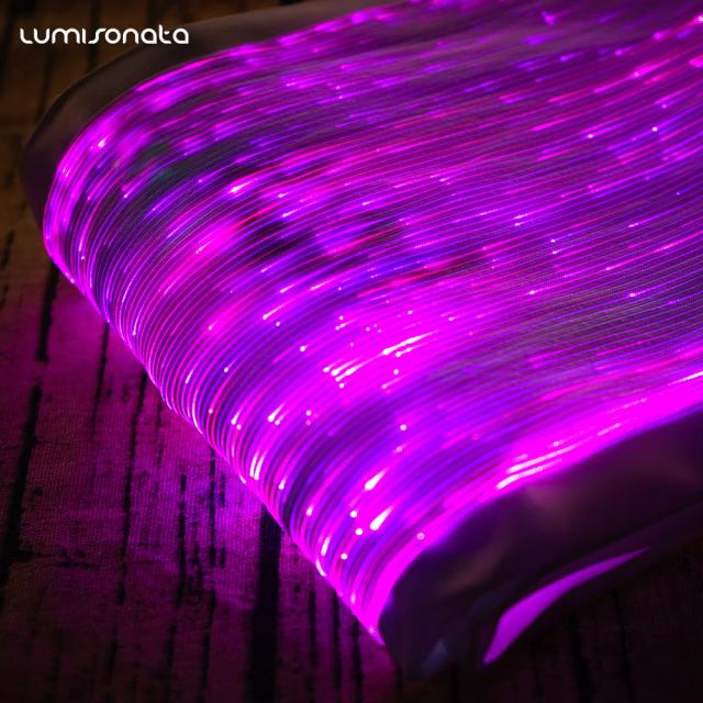 Lumisonata: Tecido Luminoso de 12 Metros com Luz LED em Fibra Óptica e Cores Mutáveis para Vestidos de Casamento e DIY