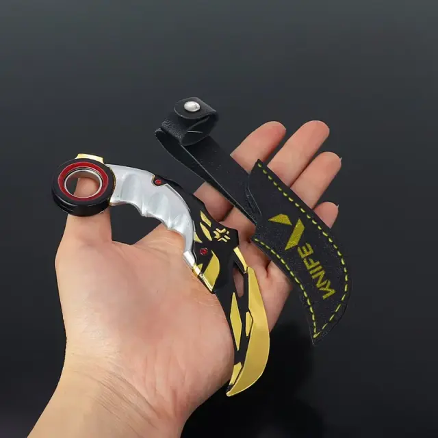 Brinquedo Periférico Valorant Karambit 15 cm em Metal de Liga de Zinco, Modelo Champions 2021, Não Afiado e à Prova de Ferrugem