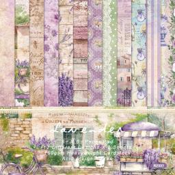 Panalisa-Scrapbooking Modelado Pacote de Papel Scrapbook, Fundo Artesanato DIY, Scrapbooking lavanda, 24 Folhas, 6 "x 6" - Image 1