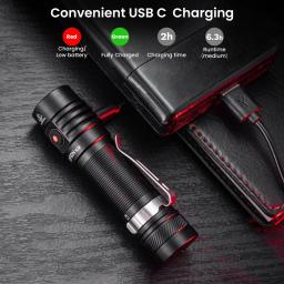 Sofirn SC18 1800lm EDC Lanterna USB C Recarregável SST40 LED 18650 Tocha TIR Optics Lens Lanterna com Indicador de Energia - Image 4