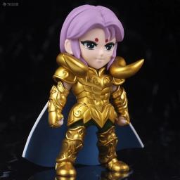 10cm saint seiya anime figura mito pano leo aiólia aquário camus câncer deathmask cavaleiro do zodíaco dourado bonecas japonesas hobbies - Image 4