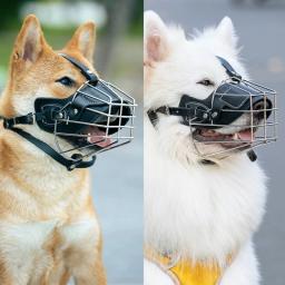 Coleira de treinamento de focinho de cachorro de couro macio, alças respiráveis ajustáveis, máscara para cães médios e grandes, buldogue, suprimentos para animais de estimação ao ar livre - Image 6