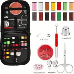 Kit de Costura com Suprimentos de Costura e Acessórios, 24 Linhas, Kit de Agulhas e Linhas, Produtos para Tecidos Pequenos, Basi, 67 Pcs, 128Pcs - Image 4
