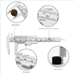 Mini pinça de plástico Vernier para estudantes, ferramenta de medição, pequenos presentes, Pie de metro, novo, 0-80mm - Image 3