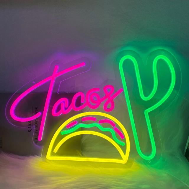 LED Neon Taco Sign 15 Inch
