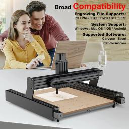 Duas árvores ttc450 cnc fresa para madeira diy mini máquina de gravação a laser 3 eixos cnc roteador grbl para acrílico pcb pvc metal - Image 6