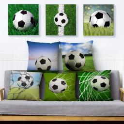 Desenhos animados Futebol Imprimir Fronha, Praça Almofada Capa, Pele De Pessach, Decoração Do Sofá, Casa - Image 1