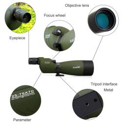 SVBONY-Telescópio Zoom impermeável, SV17, 25-75x70 Spotting Scope, Spyglass, FMC BAK4 Prisma, poderoso monocular, binocular para o alvo - Image 5