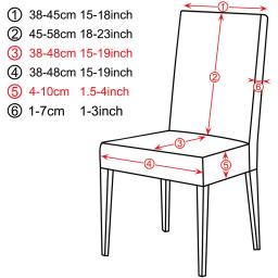 1/2/4/6 peças capa de cadeira impressa lavável grande elástica capas de cadeira de cozinha estiramento capas de assento para sala de jantar casamento - Image 2