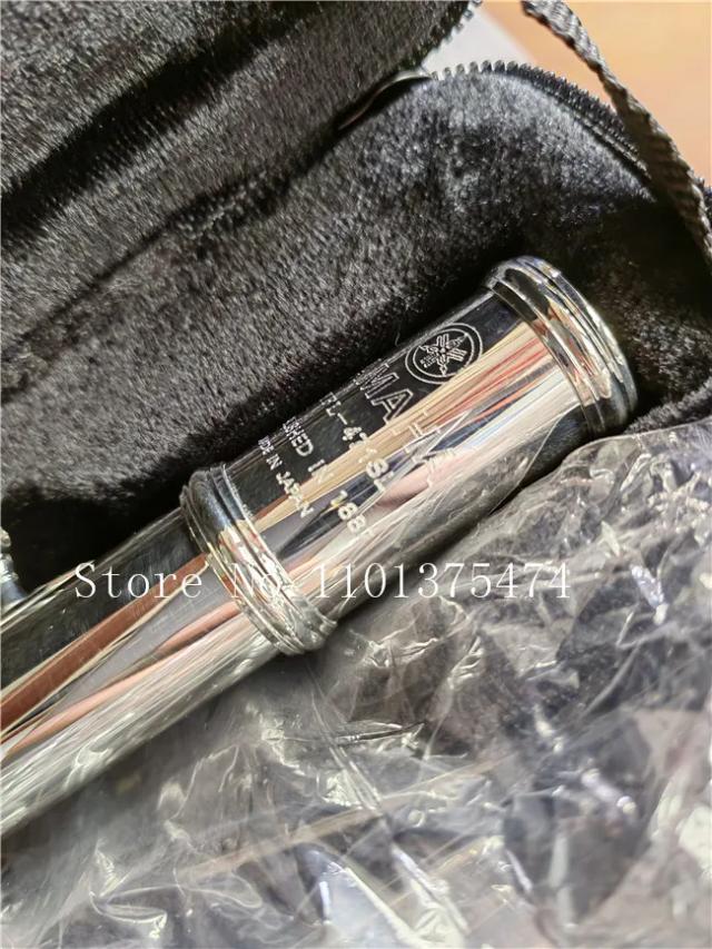 Flauta Transversal de Cobre Branco 16 Buracos com Chave E, YF-471SL em Prata