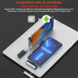 SX960 Microfone sem fio com caixa de carregamento, Mini Lavalier, microfone portátil, áudio, vídeo, cancelamento de ruído, gravação ao ar livre - Image 5