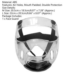 Clear Taekwondo Face Guard para Homens e Mulheres, Capa de Engrenagem Destacável, Protetor De Espessamento, Artes Marciais, Boxe, Engrenagem - Image 4