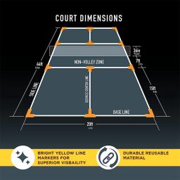 Pickleball Tribunal Spot Markers, Marcadores Marcação Set Lines Portátil Outdoor Acessório Campo de ténis para o treinamento do basquetebol - Image 6