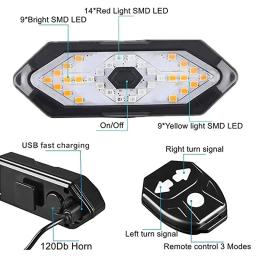 USB recarregável traseira bicicleta cauda luz, lanternas traseiras brilhantes, caber em qualquer bicicleta, fácil de instalar, ciclismo luzes de segurança, acessórios - Image 5
