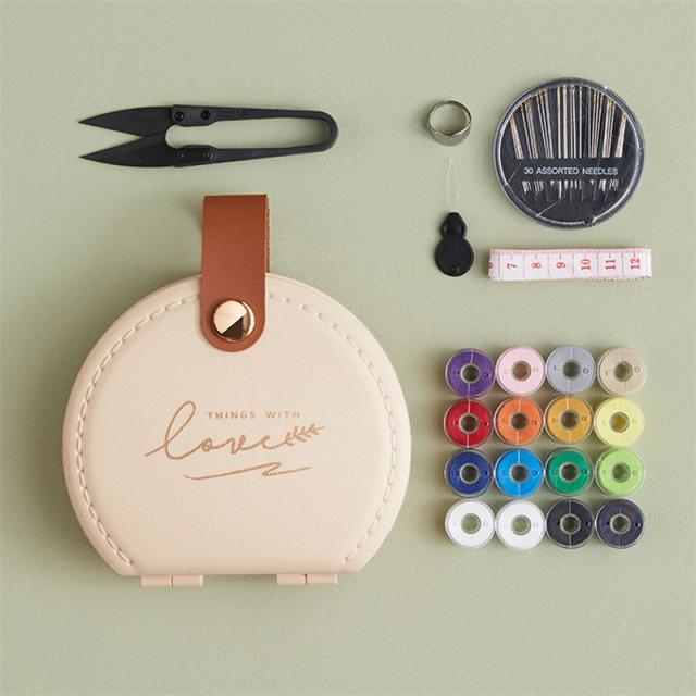 Kit de Costura Portátil para DIY: Organizador Completo com Agulhas e Acessórios para Reparos em Viagens